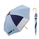 小川(Ogawa) キッズ長傘 子供日傘 先端が丸いT型露先 手開き式 55cm kukkahippo クッカヒッポ ｻｯｸｽ×ﾈｲﾋﾞｰ UVカット率＆遮光率99.9％以上 遮熱加工 安全手開き ネームバンド付 透明窓付き ブランドロゴ反射プリント付 晴雨兼用 チャイルドパラソル チャイパラ 60229