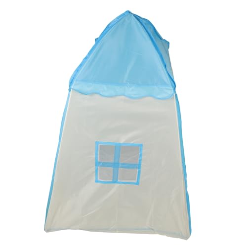 Tente de jeu château bleue pour enfants maisonnette pliable en tissu respirant pour intérieur
