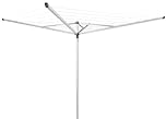 Brabantia Essential Rotary Washing Line Airer with Ground Tube and Protective Cover, 40 m