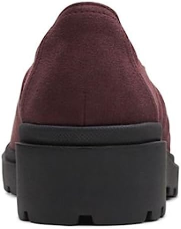 Clarks Women's Calla Style Loafer Flat, Burgundy Suede, 6.5 Wide | Image 5