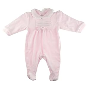 Glamour Girlz Grenouillère tout en un pour bébé garçon en velours plissé de coton super doux