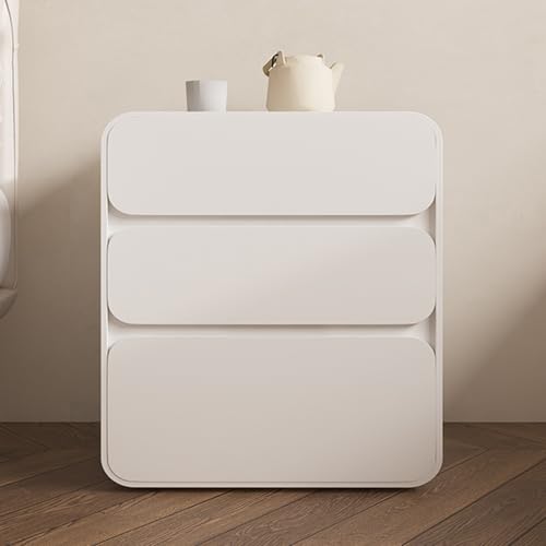 Table de chevet en bois massif haut de gamme, meuble sur pied au design moderne avec 3 tiroirs