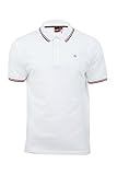  Merc of London Card Polo Shirt, Blanco/Rojo, L para Hombre