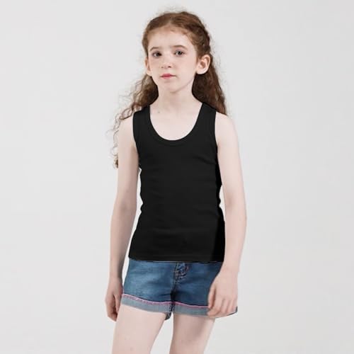 Image of Phedrew 6 Pcs Kids Soft Undershirt Tank Tops Cotton Undershirt Sleeveless Shirts for Girls Boys Unisex
