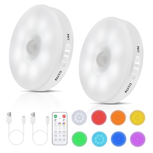 Okerich RGB LED Motion Sensor Light 2Pack