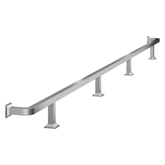 Kit de barandilla pie acero inoxidable pulido de 4ft para barras elegantes 2