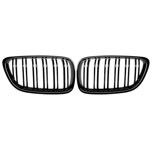 Para M2 F87 F22 F23 2014-2018 220i 230i 235i Parachoques Delantero Negro Brillante Con Doble Línea Riñón Rejilla Deportiva Carreras Rejillas Delanteras