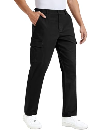 Image of Men's Cargo Pants Stretch Work Pants | Cotton Casual Travel Hiking Pants