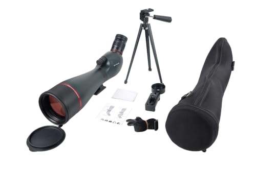 Image of HINISO 25-75x100mm ED Spotting Scope with HD Optics, BAK4 Prism, Dual Focus Knob, Waterproof & Fog Proof Telescope for Bird Watching, Hunting, Wildlife, Stargazing with Tripod & Phone Adapter
