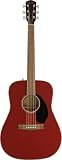 Chitarra acustica Fender FSR CD-60 Dreadnought V3 in ciliegio con tastiera in noce, ideale per principianti.