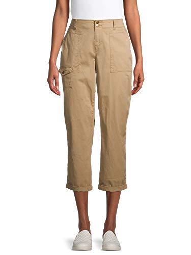 Women s Cargo Capri Pants (Beige, 12)