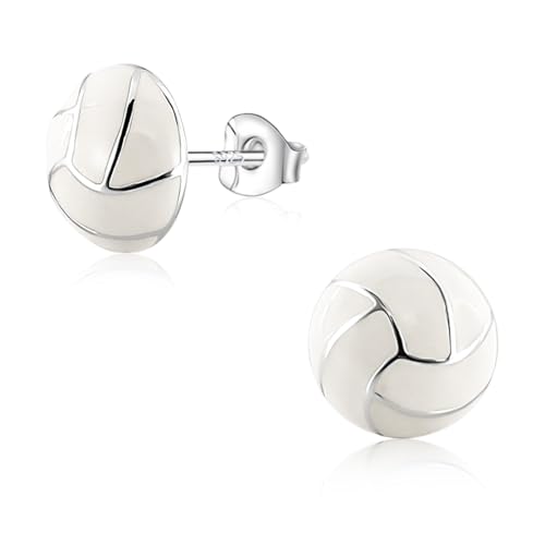 Premium Sterling Silver Sports Earrings Stud, Sports Jewelry Party Favors Gifts for Team Moms, Sport Fans as Football, Baseball, Soccer, Volleyball, Basketball Games