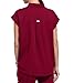 Medical Scrub Tops for Women - Mandarin Collar Soft Stretch Women’s Scrub Top, Relaxed Fit Scrub Shirts Wine Red