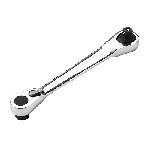 Mini Double Headed Ratchet Wrench 1/4 Inch Drive Socket And Screwdriver Bit Driver Quick Release Ratchet Wrench Dual-Use Spanner Multifunctional Hand Tools #TOP1