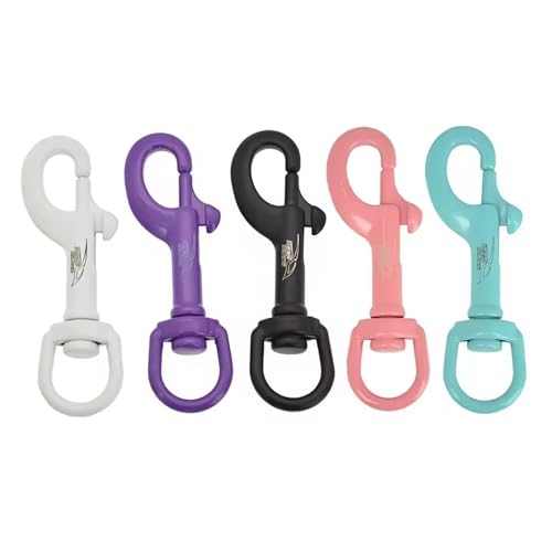 WYYHAA 5 Pcs Marine Grade Double Ended Snaps, Stainless Steel Swivel Eye Snap Hooks Scuba Diving Clips, Strong and Durable, for Scuba, Pet Leash, Keychain