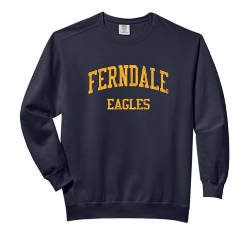 Ferndale High School HS Ferndale MI Vintage Sports Comfort Colors Adult Sweatshirt