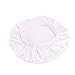 beauty YFJH Soft Satin Silk Salon Bonnet Night Sleeping Wide Band Hat Hair Loss Cap for Women White