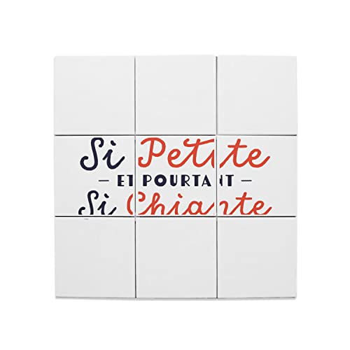 Carreaux céramique décoratif 15,2 x 15,2 cm blague et humour noir mural