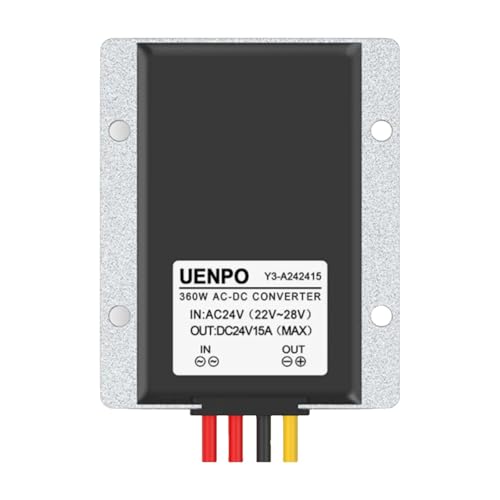 Convertisseur AC24 to DC24V 15A transformateur abaisseur de tension aluminium