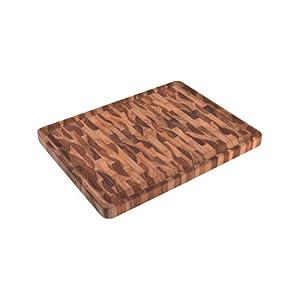 Tramontina Premium Teak Wood End Grain Chopping Board – 45x34x3cm | Versatile Kitchen Cutting, Pizza, Cheese, and Serving Board