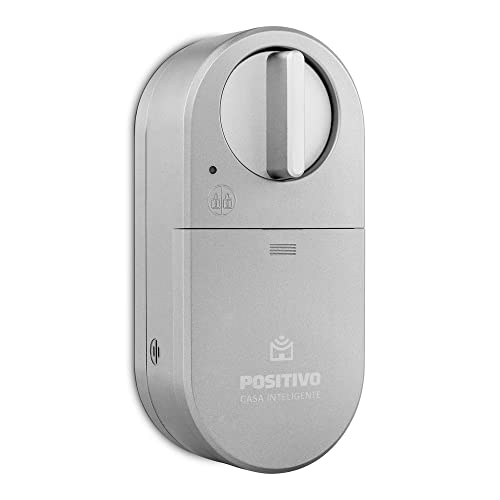 Smart Fechadura Positivo Casa Inteligente, Conexão Bluetooth 5.0, Abre pelo Celular, Bateria de 7,4V