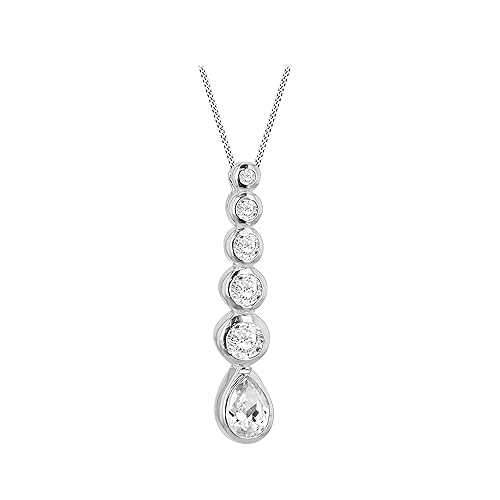 Cadena con colgante de plata de ley 925 Tuscany Silver para mujer