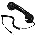 FUNOMOCYA Cornetta Telefono Vintage in Nera Lucida Manico Sostituibile per Telefoni Fissi e Smartphone Compatibile con Modelli Multipli Design retrò per Chiamate Agevoli e Nostalgiche immagine