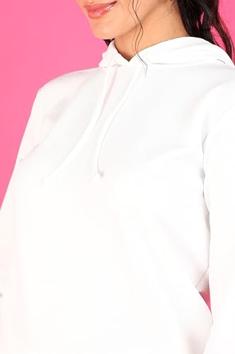 Image of POPWINGS Casual Self Design Solid Sweatshirt and Joggers Co-Ords Set for Women | Trendy Stylish Top and Bottom Set for Women | Women Hooded Sweatshirt and Joggers Set | Women Co Ords Set Summer Wear