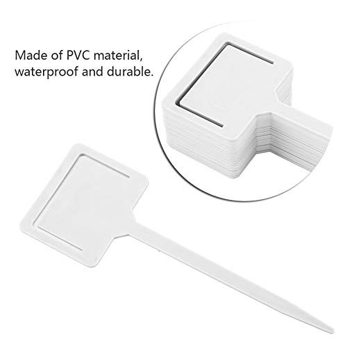 20PCS PVC Waterproof Durable, Gardening Plant Markers Gardening Flower Plant Label Tags Garden Seed Stake Tool,Plant Markers (White) - Image 3
