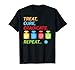 Treat Cure Eradicate Repeat Jeu de société amusant Epidemic T-Shirt