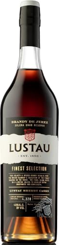 Brandy Lustau Finest Selection – Brandy Español Envejecido en Barricas de Jerez, Fusión de Vinos Generosos con Elegancia y Sabor Inolvidable