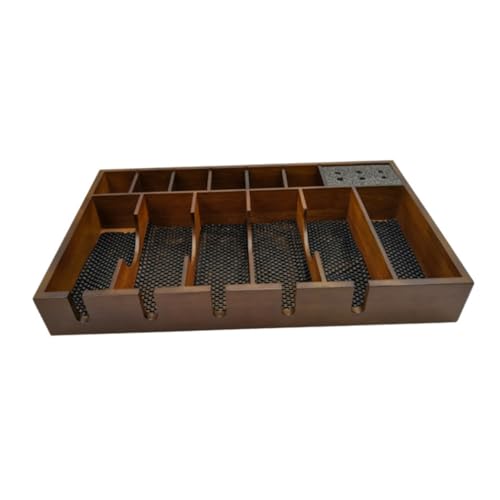 MERRYHAPY シー棲木製電動バリカン収納ボックス ヘアツールオーガナイザー ヘアクリッパーホルダー付き 収納スタンド ヘアサロン用品 整理用ディスプレイトレイ 滑り止め底面