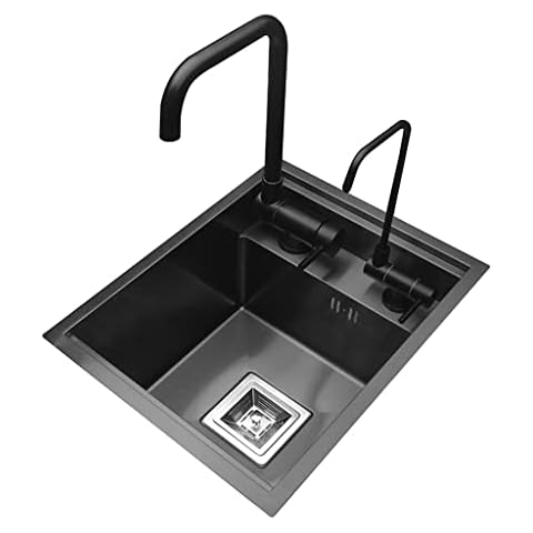 XIAOJUN Hidden Wash Basin Single Small Front Window Kitchen Sink 304 Stainless Steel Invisible Sink for Bar (Color : D) Cover