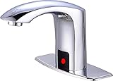 [Bequemer Betrieb]: -Sensor-Wasserhahn, berührungslos, gesund und wassersparend, verhindert Kreuzinfektionen und verhindert, dass Kinder Wasser verschwenden.