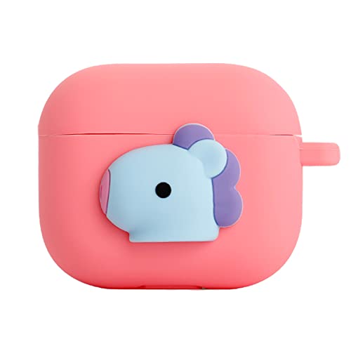 BT21 Capa para AirPods 3, silicone pastel com carregamento sem fio [Mercadoria oficial] [7SABORS] (MANG)