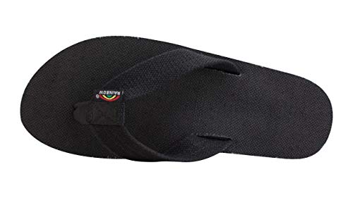 Rainbow Sandals Men's Hemp Single Layer Wide Strap With Arch, Black, Men's Medium / 8.5-9.5 D(M) US by Rainbow Sandals - Used condition - Image 4