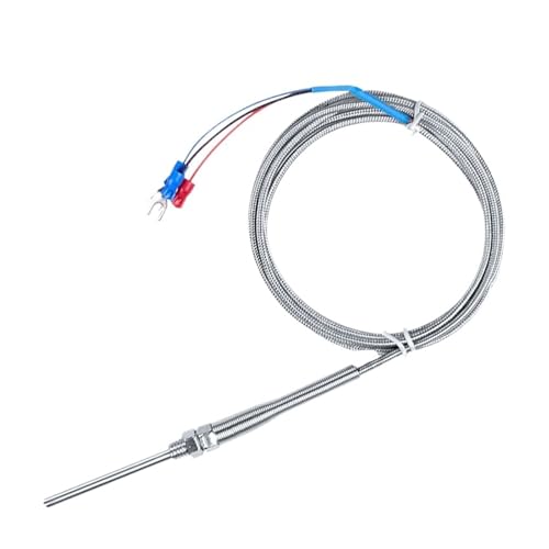 Sensor RTD PT100 con cable de 2 metros y detector térmico con rosca M8 para maquinaria