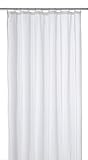 axentia Duschvorhang, Wannenvorhang, Badezimmervorhang inkl. 12 Plastikringe, ca. 180 x 200 cm, uni weiß