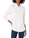 Vince Women's Shaped Collar Shirt, Optic White, Extra Extra Small