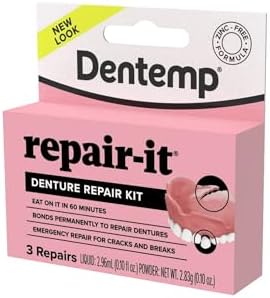 Dentemp Repair Kit - Repair-It Advanced Formula Denture Repair Kit - Denture Repair Kit Repairs Broken Dentures - Denture Repair to Mend Cracks & Replace Loose Teeth