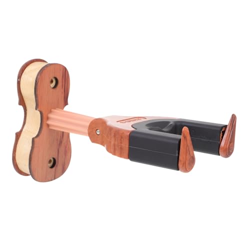 OFFSCH Ukulele Hanger Automatic Lock Violin Wall Hook Sturdy Viola Stand Easy Install Wood Craftsmanship