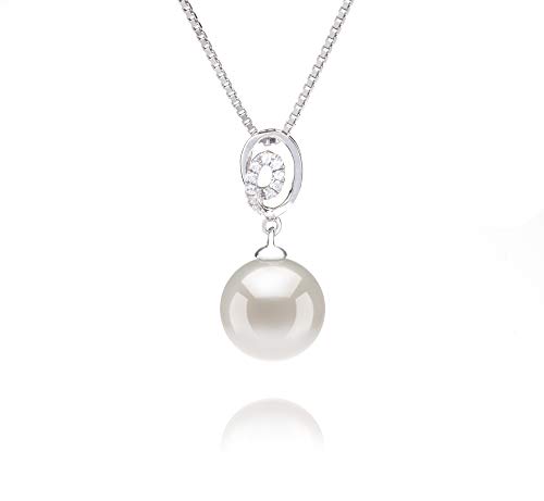 Kimberly White 9-10mm AAAA Quality Freshwater 925 Sterling Silver Cultured Pearl Pendant For Women