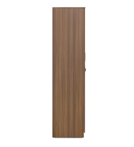 Image of Axel 2 Door Wardrobe | Engineered Wood | Exotic Teak Finish | Matte | Knock Down | Bedroom Storage with 3 Shelves | Water & Scratch Resistant | 3-Year Warranty