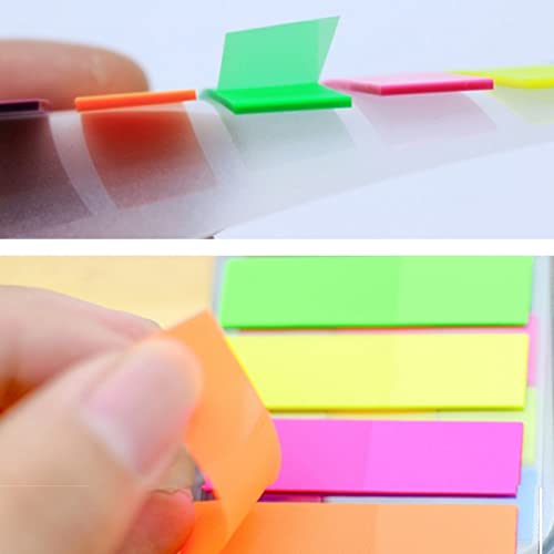 Image of Peeplvalue Arrow Flags index tab,Fluorescent Self Sticky Notes,Text Highlighter for Office, College, School -Pack of 3 (375 pieces-5 Colors)