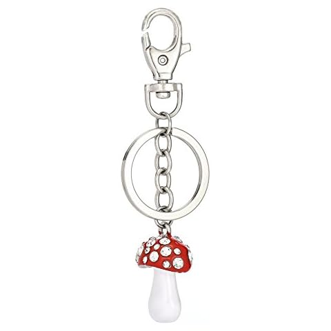 Liavy's Red Mushroom Fashionable Keychain - Sparkling Crystal - Unique Gift and Souvenir Cover