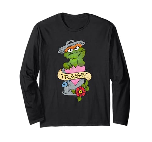 Oscar the Grouch t-shirt manches longues style tatouage pour look streetwear