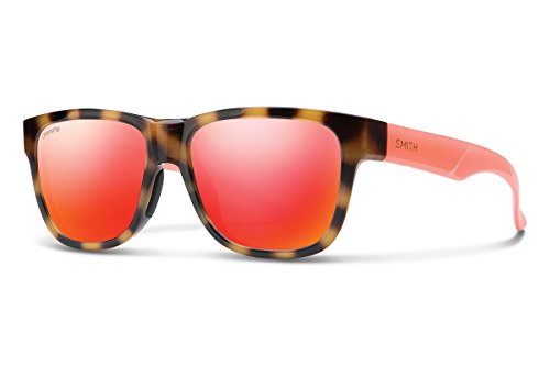 Image of Smith Lowdown Slim 2 Sunglasses Havana Sunburst / Chromapop Red Mirror