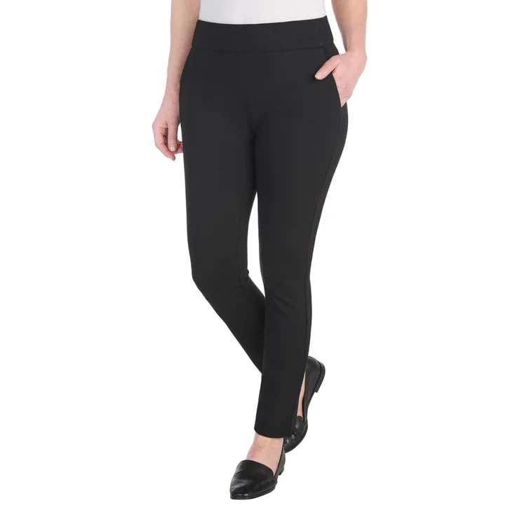 Image of Dalia Women's Pull-On Ponte Pant, Mid-Rise Narrow Leg