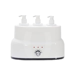 Oil Warmer Dispenser, Plug-in Electric Warmer Oil Dispenser, 3-Bottles Lotion Warmer, Message Oil Heater for Home & Professional Spa Supplies.