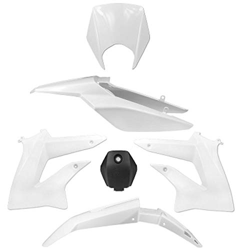 Kit carénage TNT Moto Derbi 50 Senda Drd X-Treme 2010-2015 6 pièces blanc/noir Neuf
